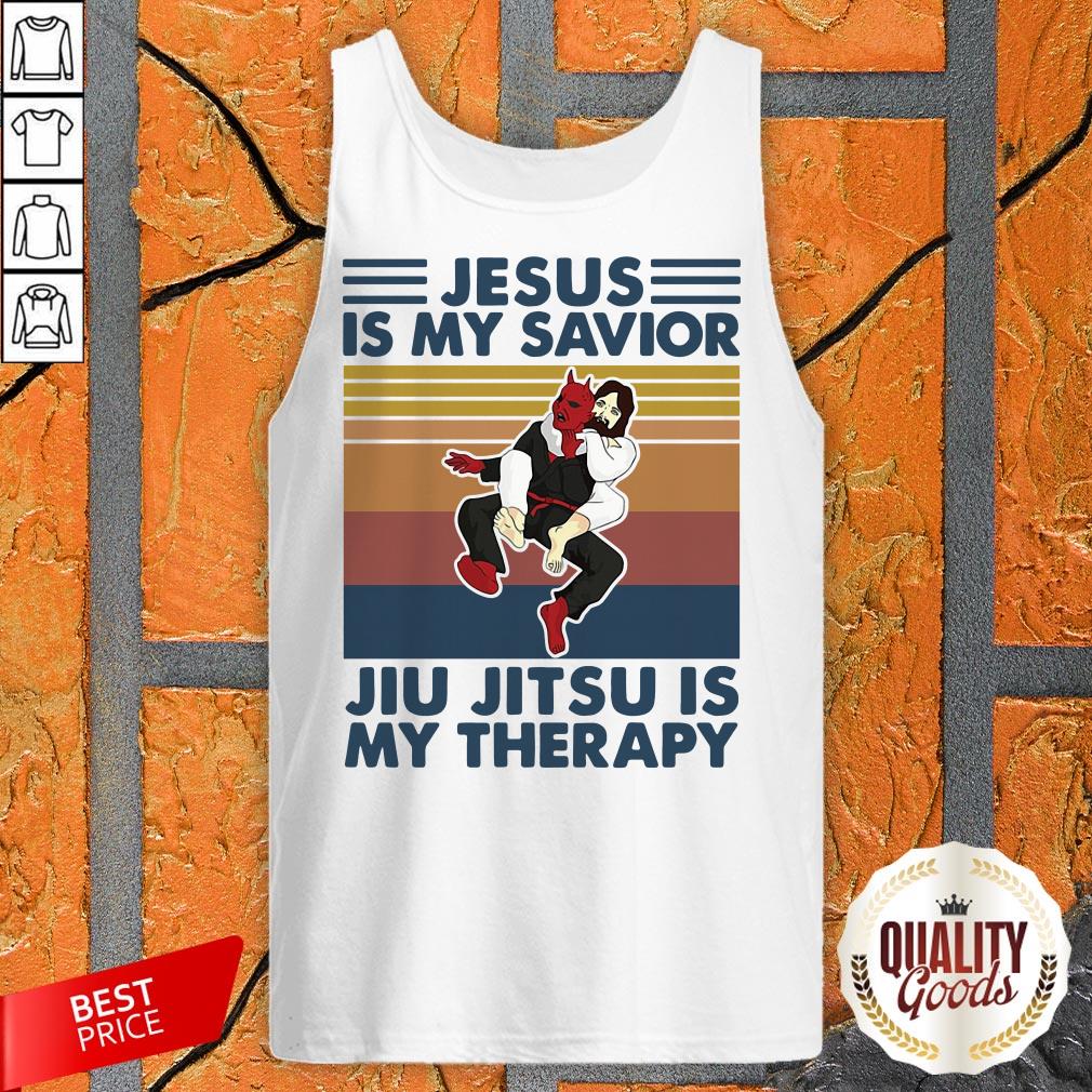 Jesus Is My Savior Jiu Jitsu Is My Therapy Vintage Shirt