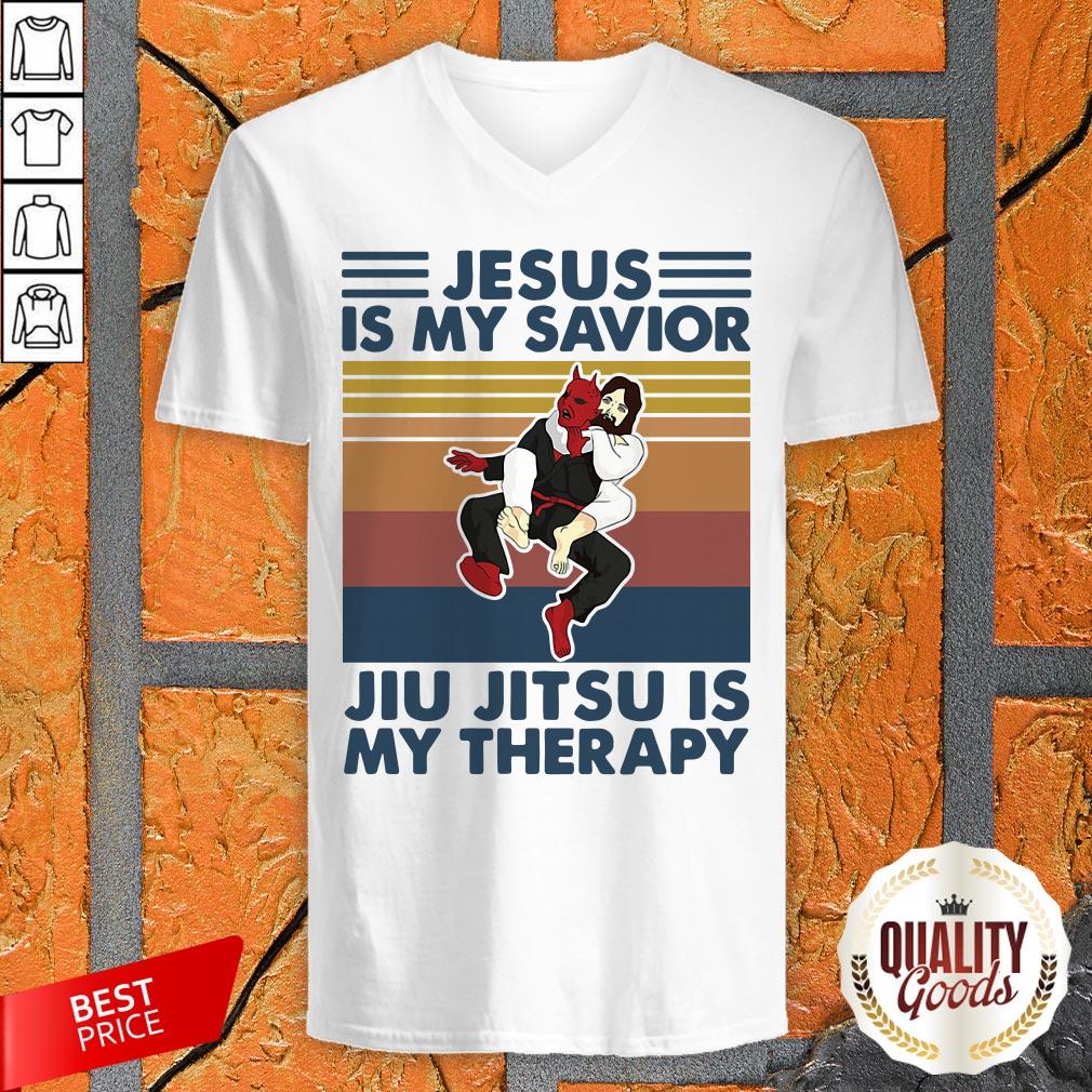 Jesus Is My Savior Jiu Jitsu Is My Therapy Vintage Shirt