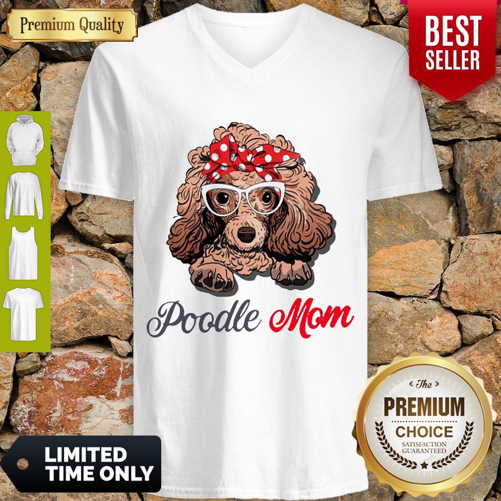 Pretty Poodle Wear Glasses Dog Mom Shirt