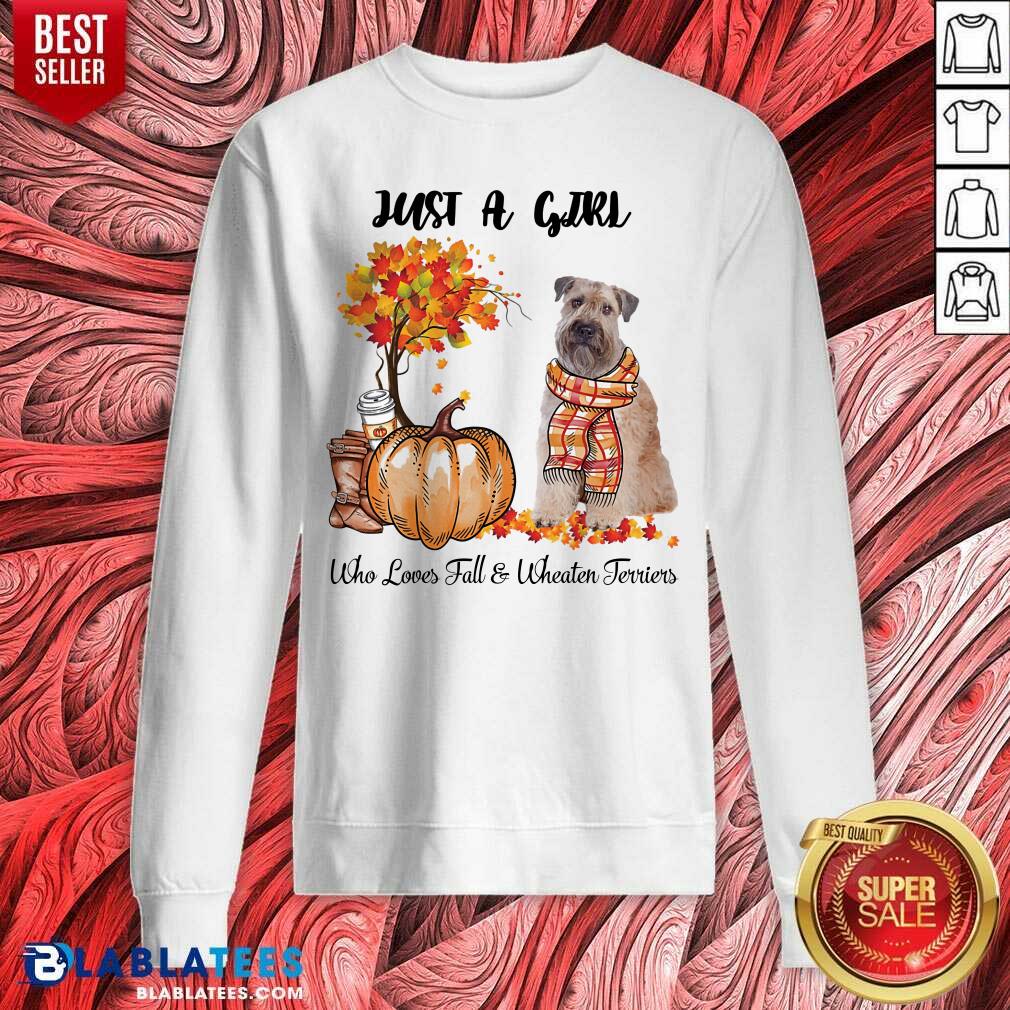 Just A Girl Who Love Fall And Wheaten Terrier Halloween Shirt