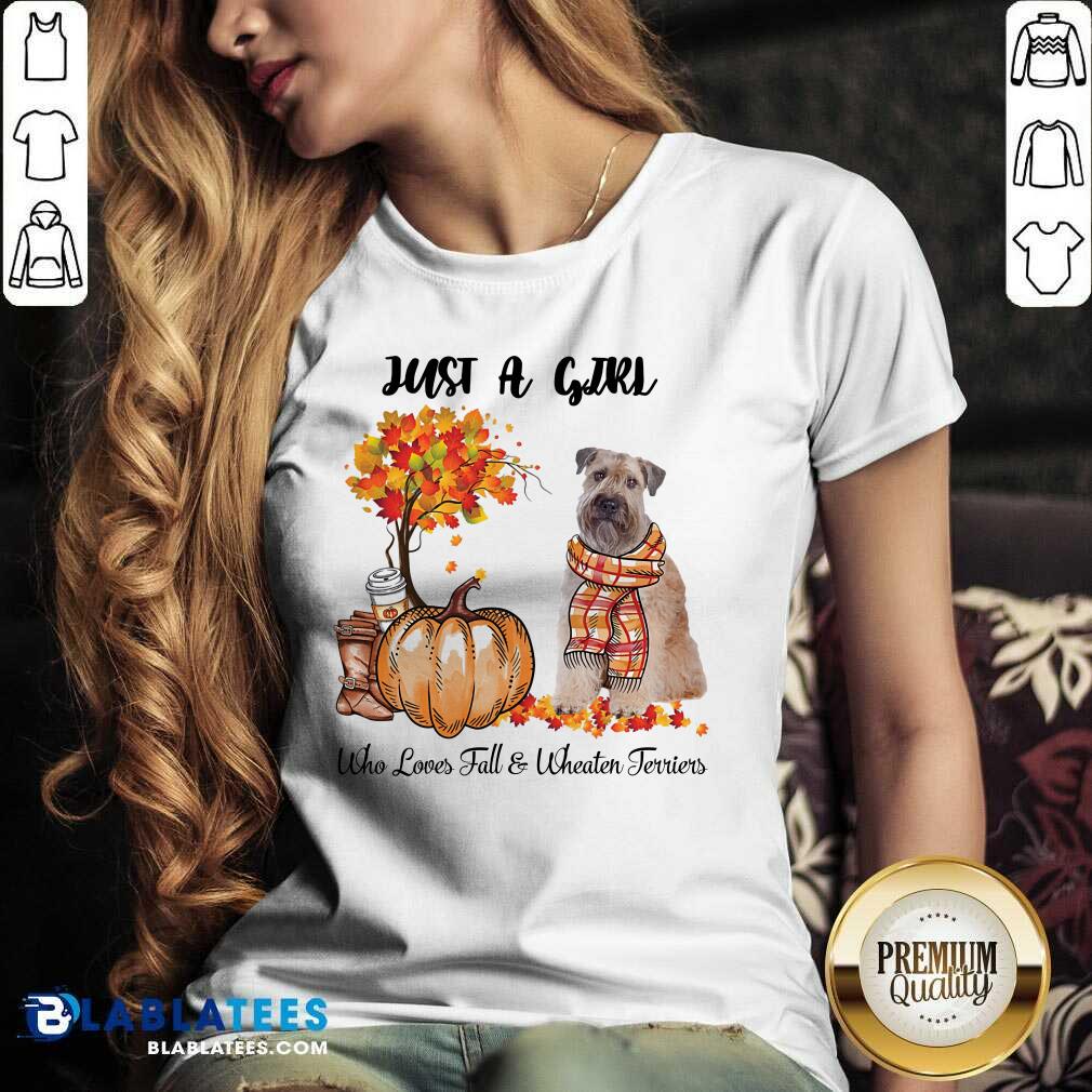 Just A Girl Who Love Fall And Wheaten Terrier Halloween Shirt