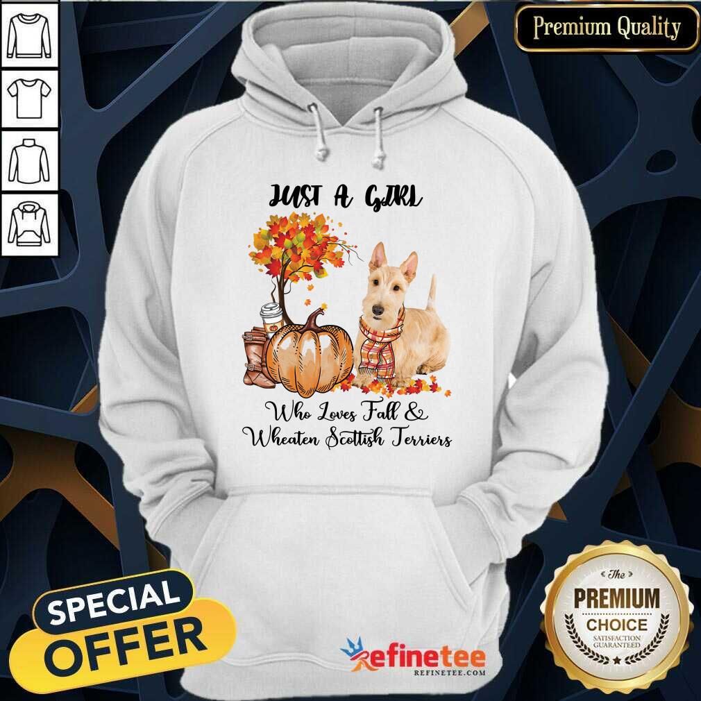 Just A Girl Who Loves Fall And Wheaten Scottish Terrier Shirt