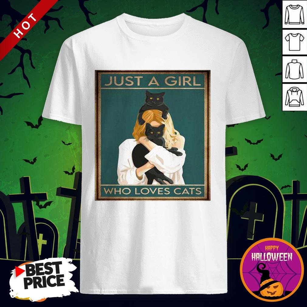 Just A Woman Who Loves Black Cats Shirt
