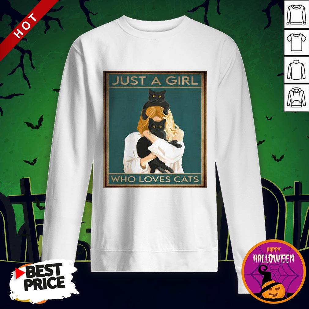Just A Woman Who Loves Black Cats Shirt