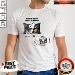 Funny Snoopy This Is How I Social Distance Bonjovi Shirt