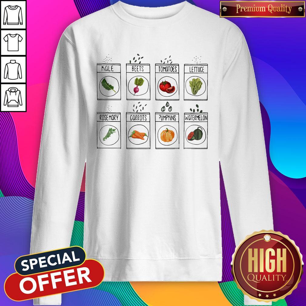 Kale Beets Tomatoes Lettuce Rosemary Carrots Pumpkins Watermelon Shirt