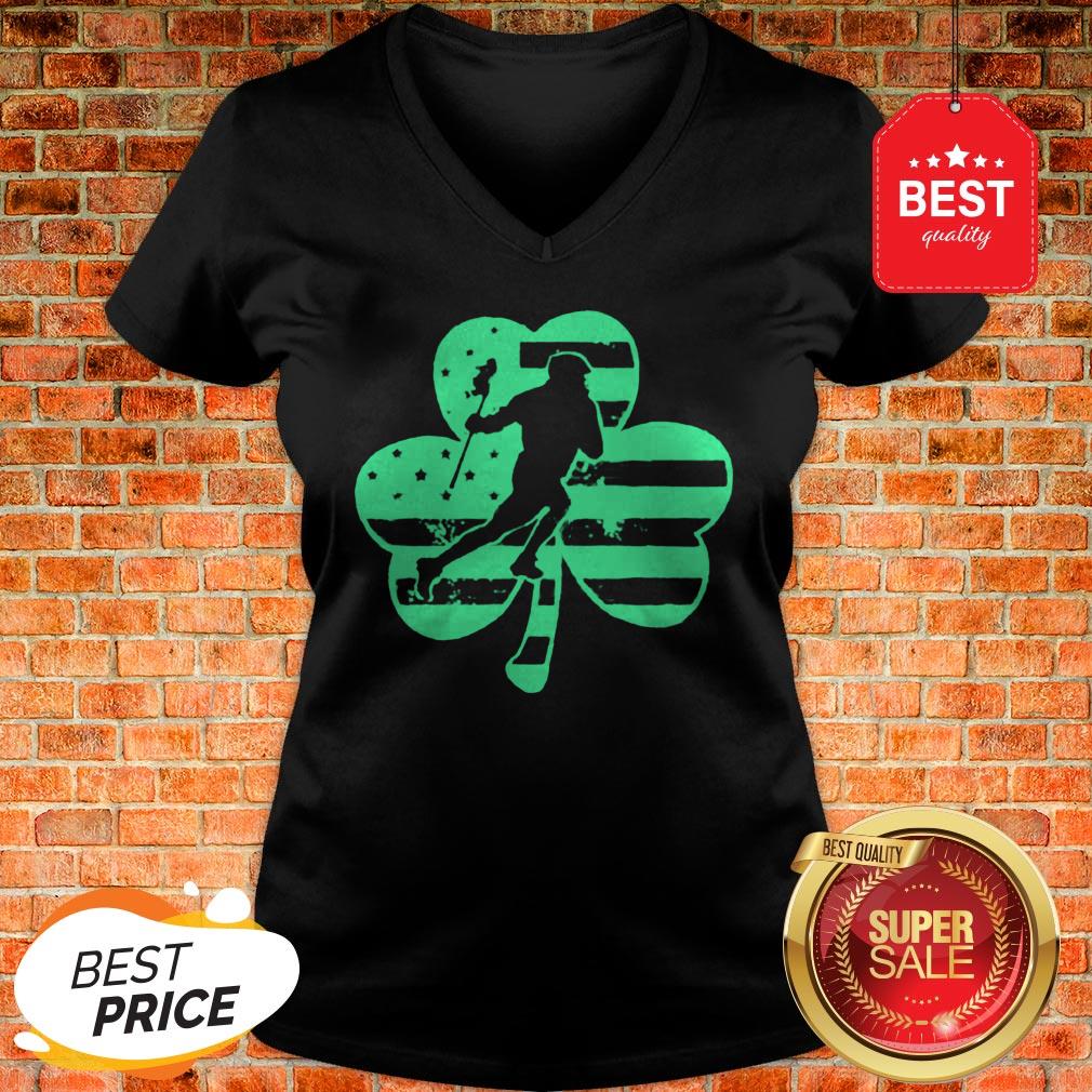 Official Vintage US Flag Shamrock Lacrosse St Patrick’s Day Shirt
