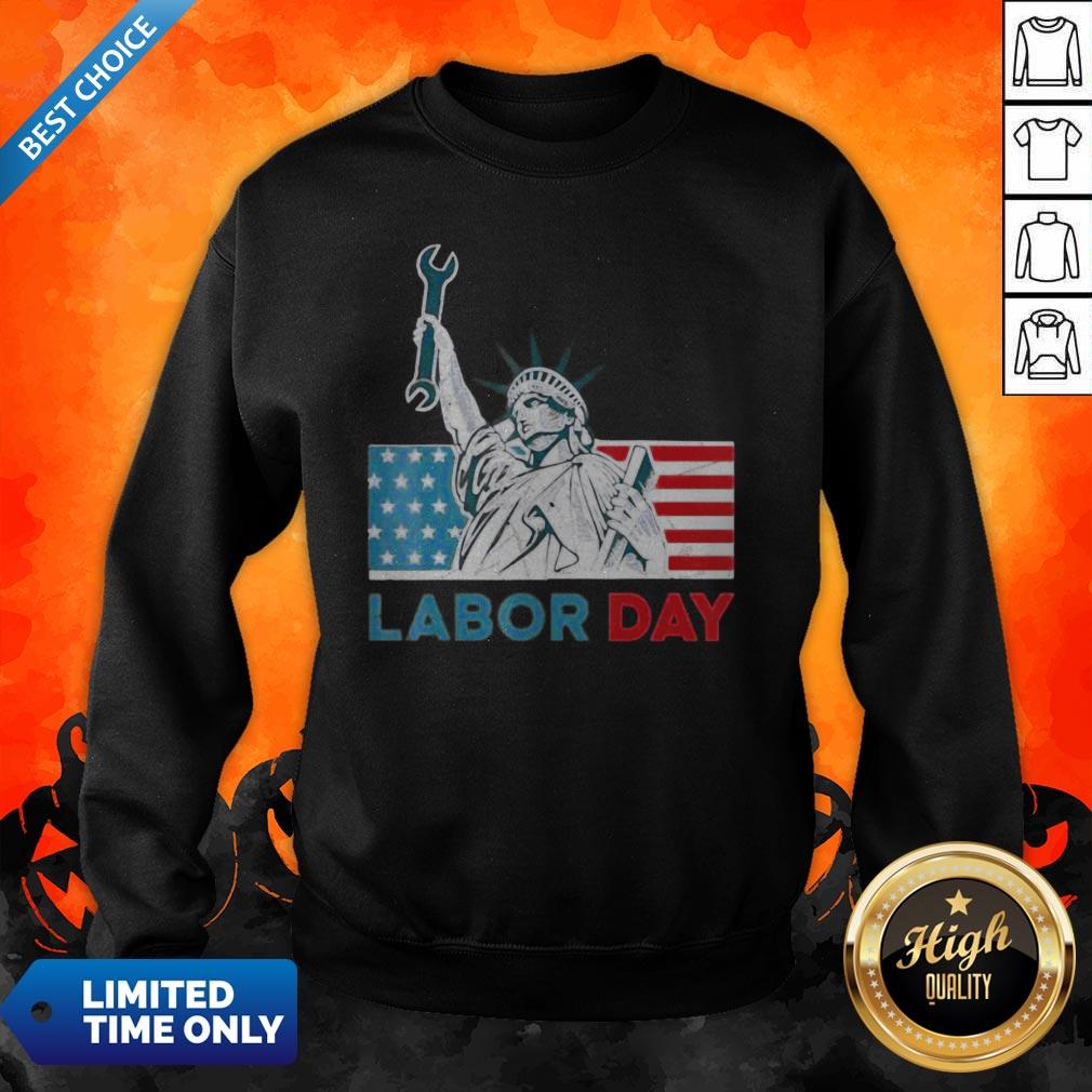 Labor Day American Flag Statue Of Liberty Labor Day Shirt