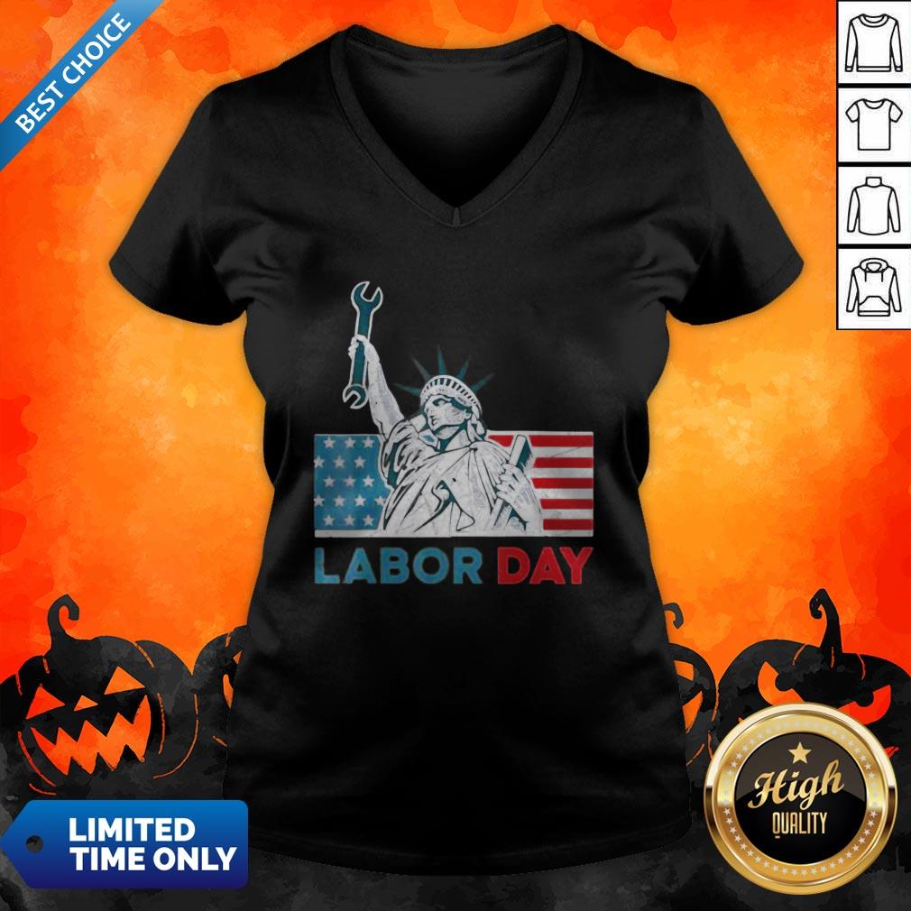 Labor Day American Flag Statue Of Liberty Labor Day Shirt