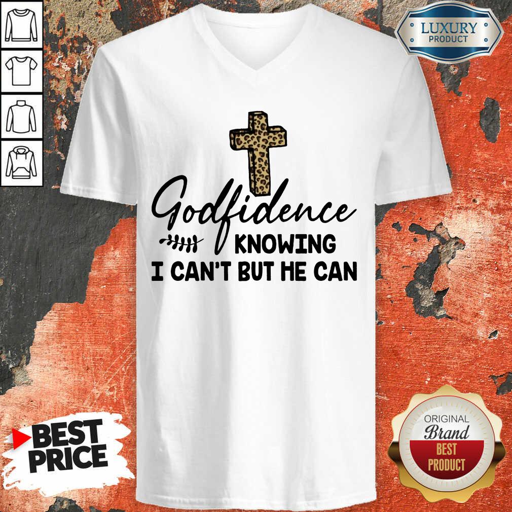 Leopard Godfidence Knowing I Cant But He Can Shirt