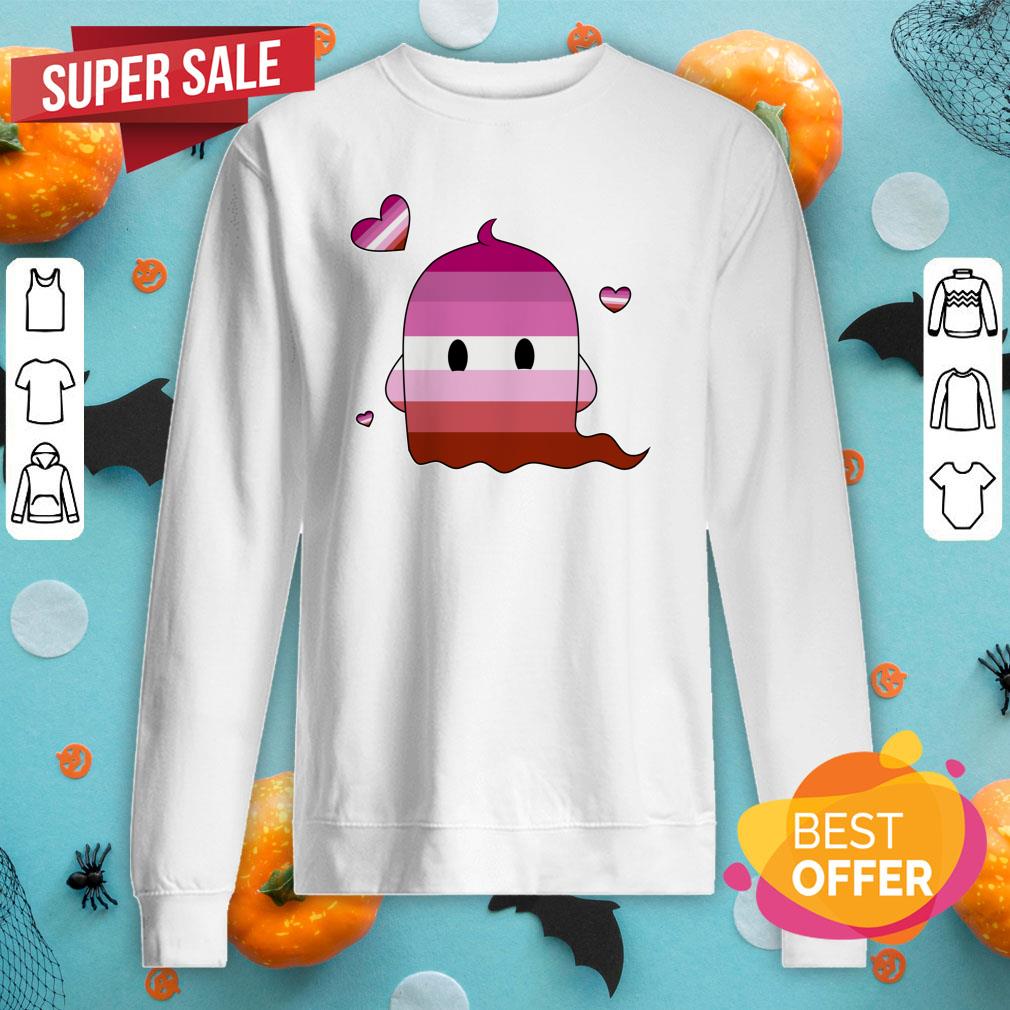 Lesbian Cute Ghost LGBT Halloween Day Shirt