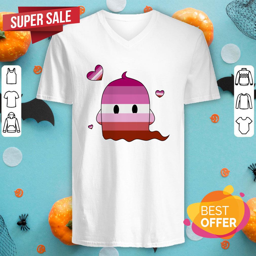 Lesbian Cute Ghost LGBT Halloween Day Shirt