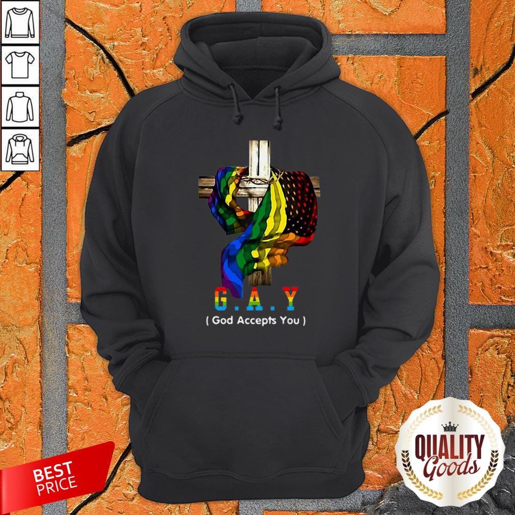 LGBT Cross Jesus Gay God Accepts You Perfect Official Top Premium Shirt