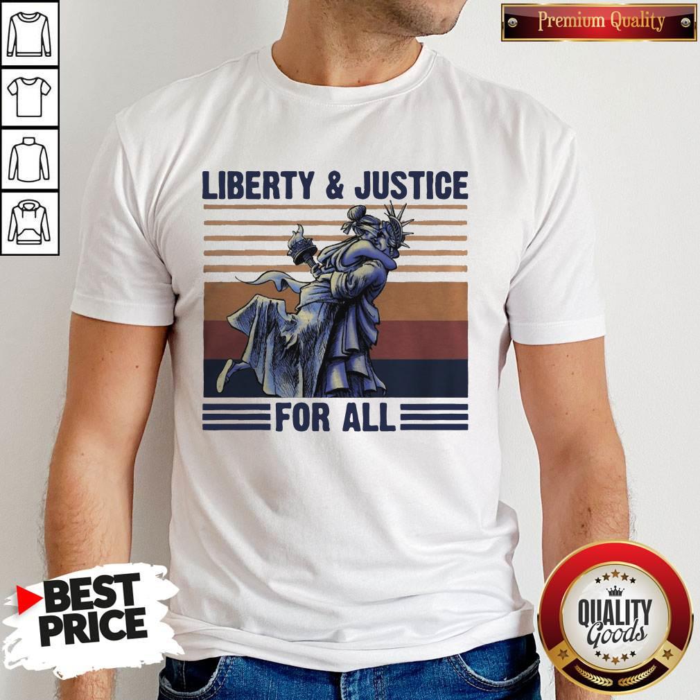 Liberty And Justice For All Vintage Retro T-shirt