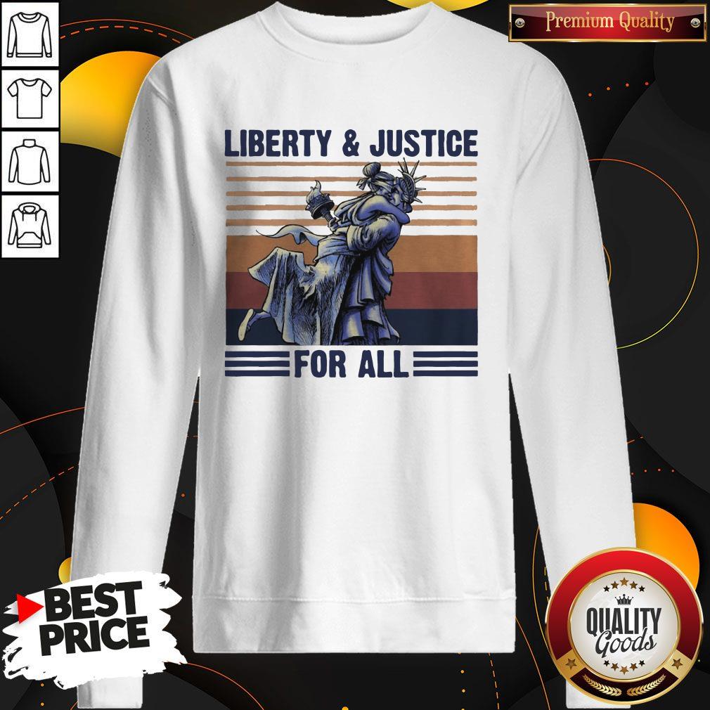 Liberty And Justice For All Vintage Retro T-shirt