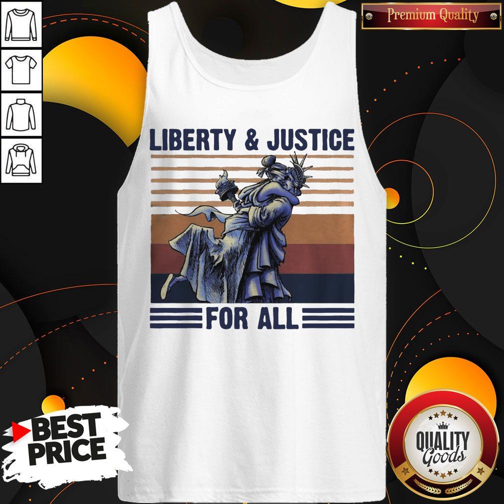 Liberty And Justice For All Vintage Retro T-shirt