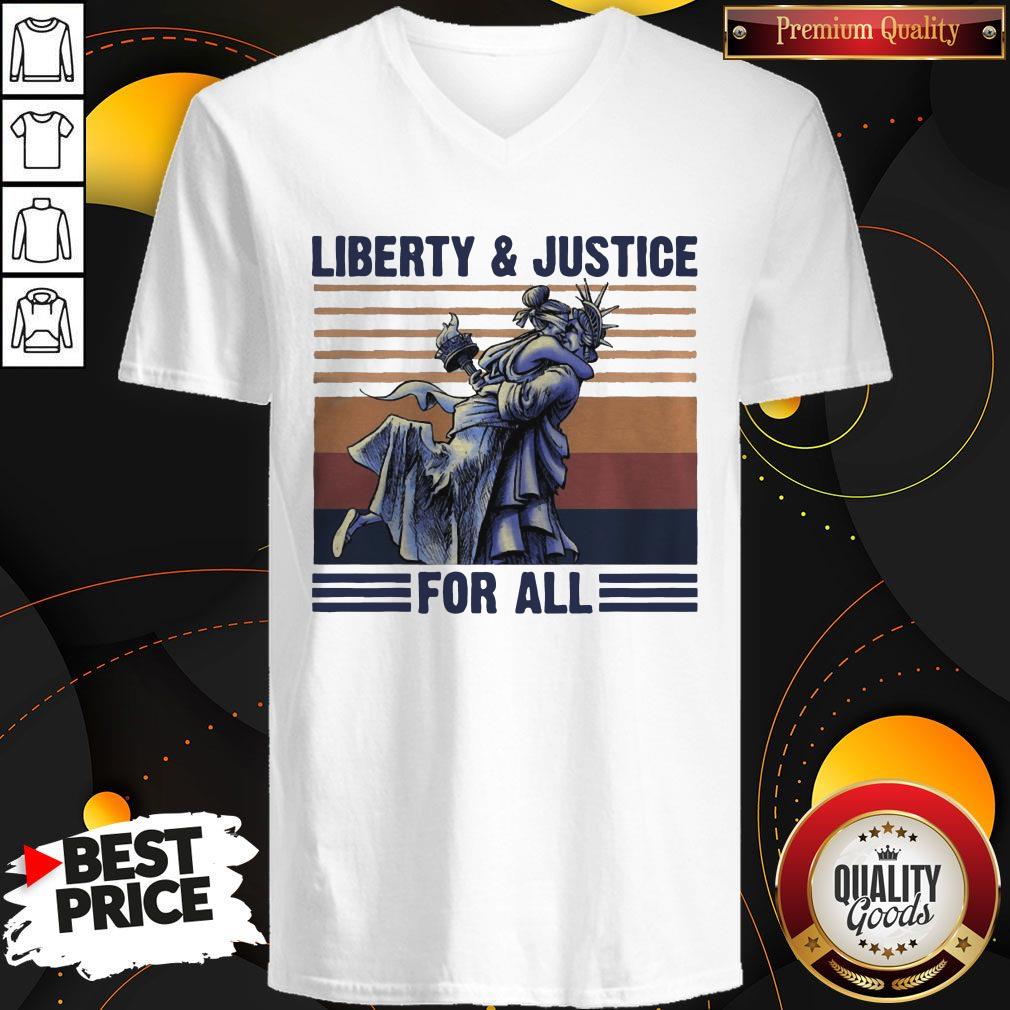 Liberty And Justice For All Vintage Retro T-shirt