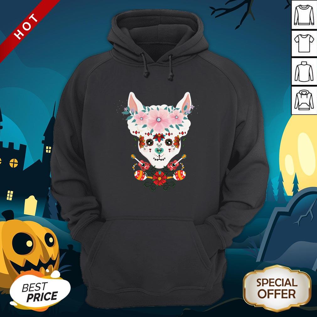 LLama Dia De Los Muertos Day Of The Dead Alpaca Calavera Shirt