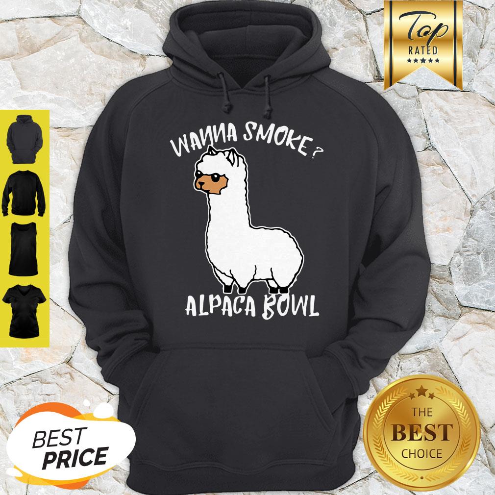 Llama Wanna Smoke Alpaca Bowl Shirt