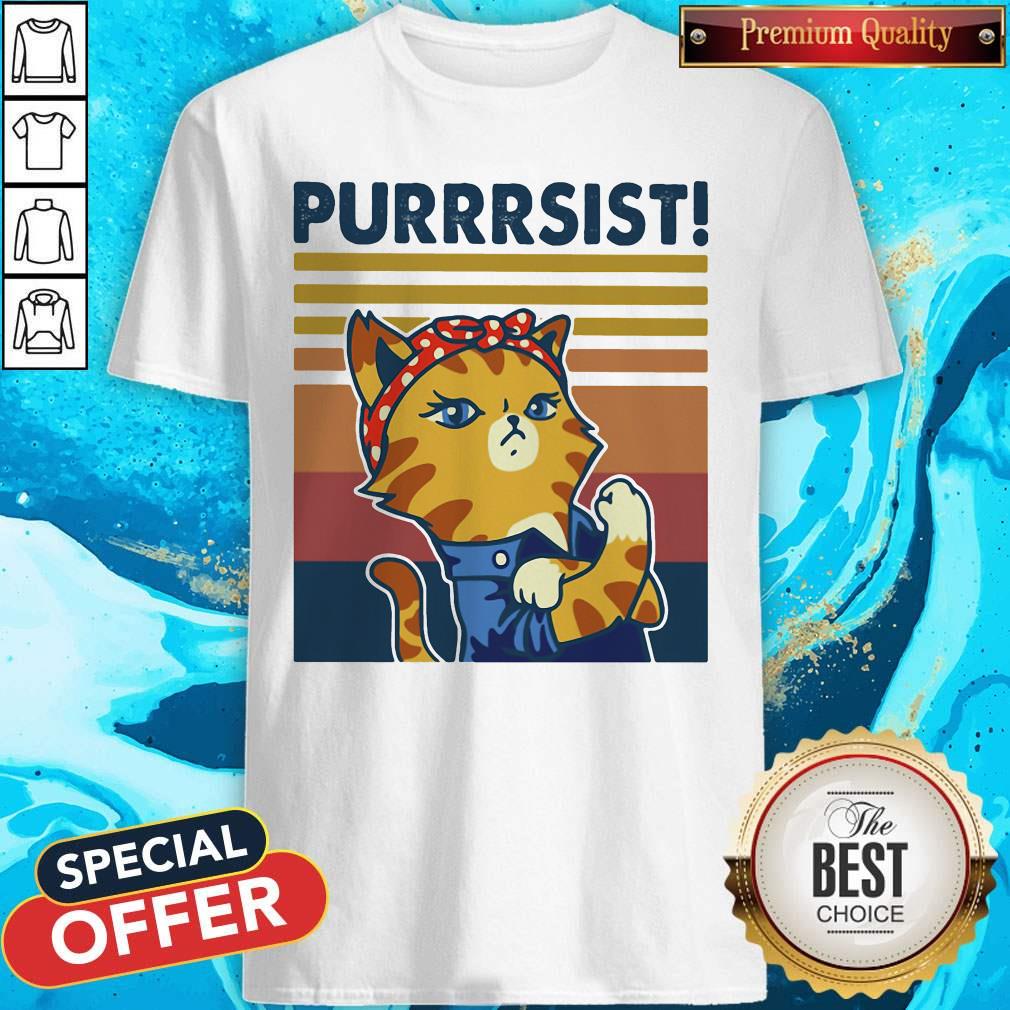 Love Cat purrrsist vintage retro shirt