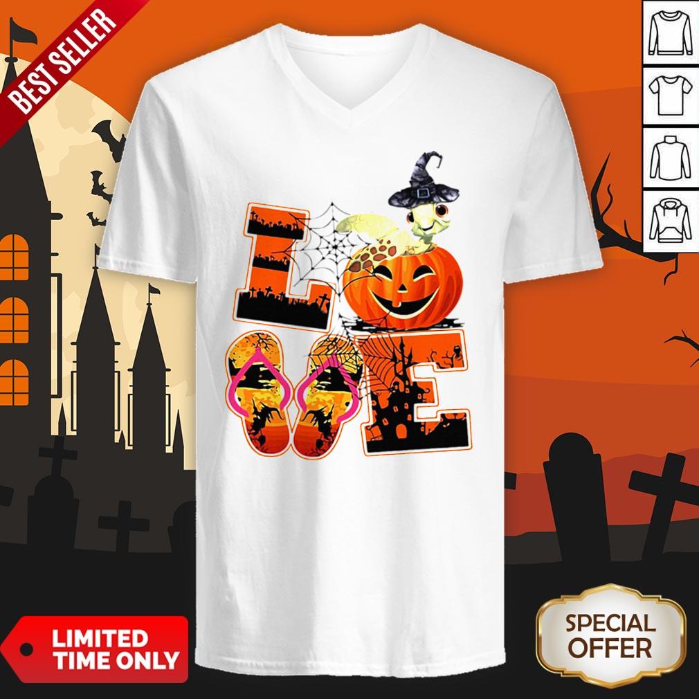 Love Halloween Shorkie Witch Turtle Shirt