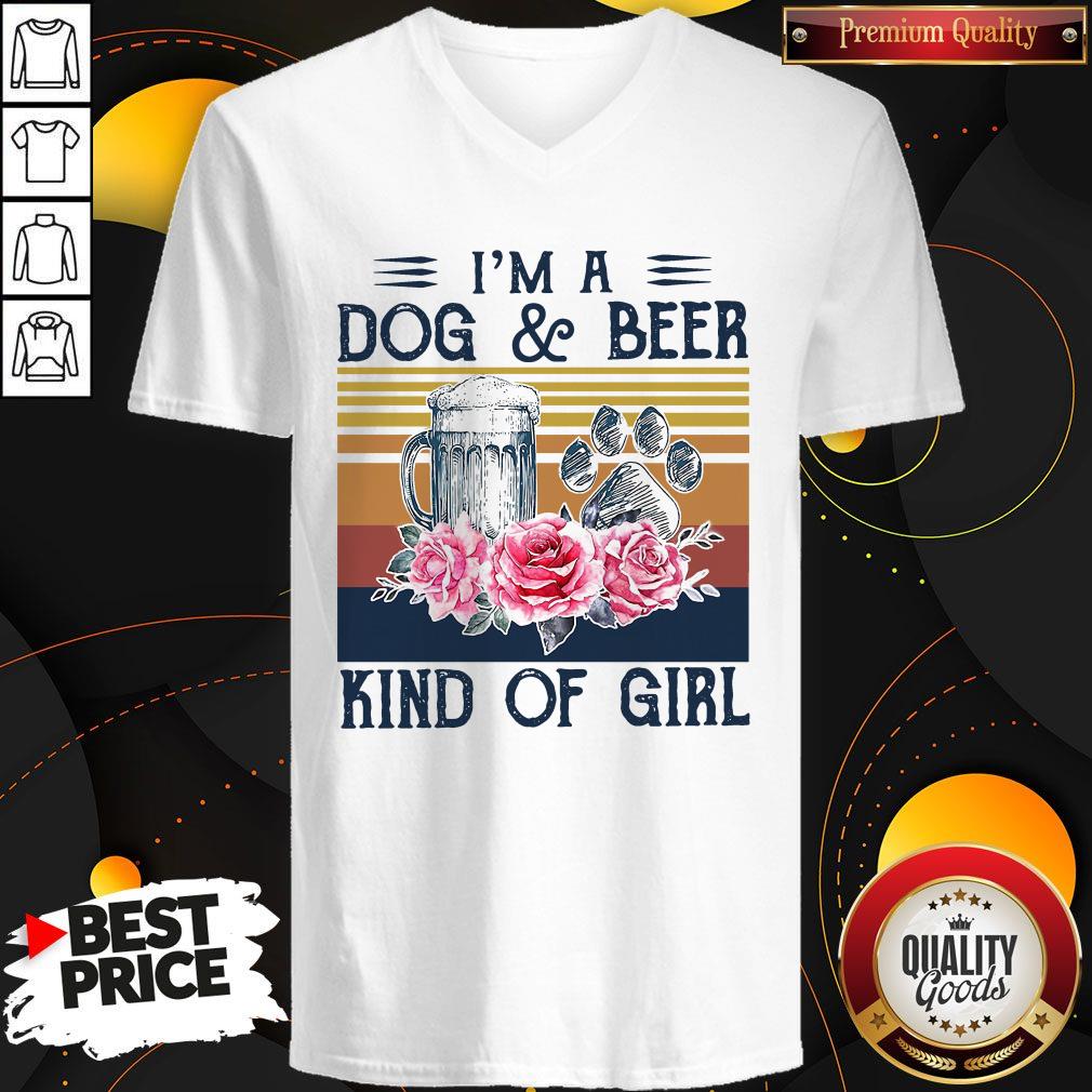 Love I’m A Dog And Beer Kind Of Girl Vintage Shirt