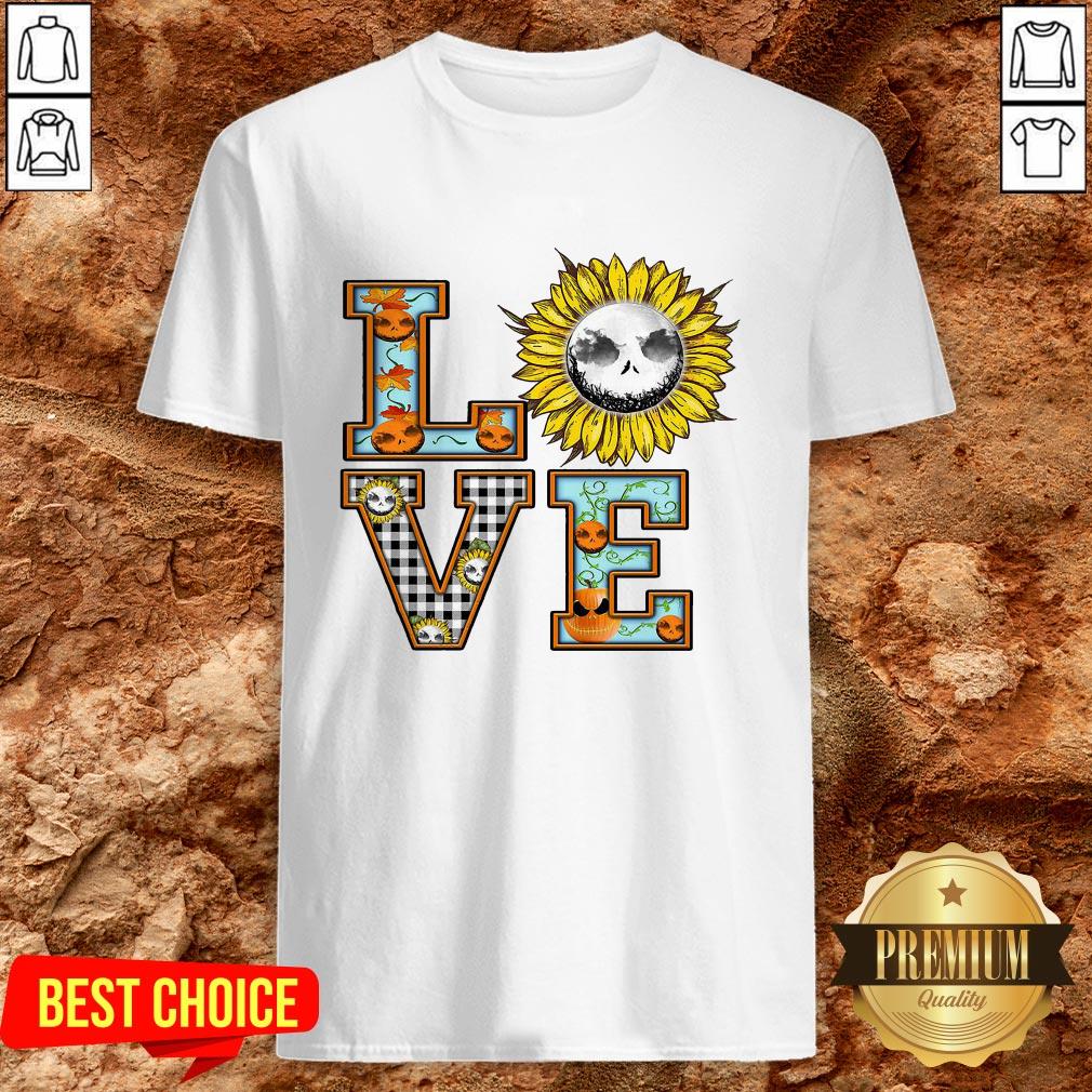 Love Sunflower Jack Skellington Flower Shirt