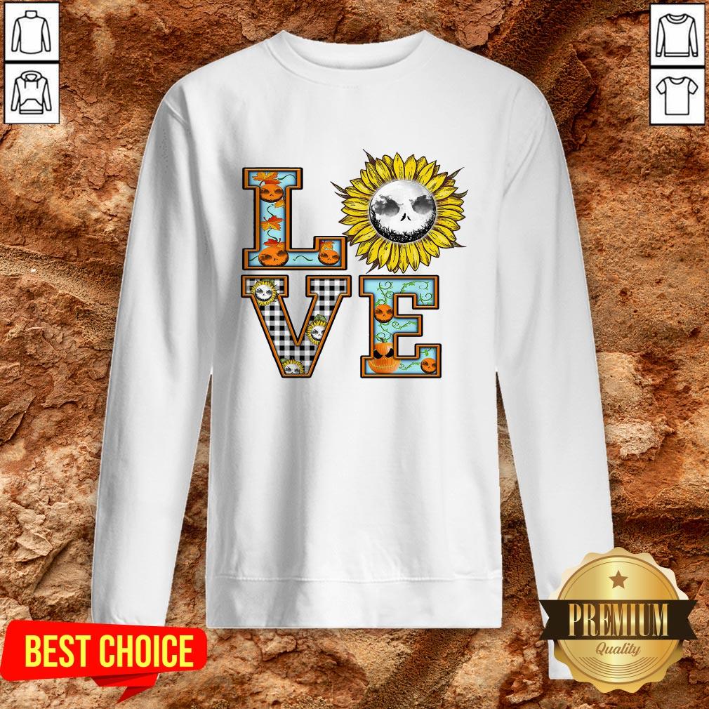 Love Sunflower Jack Skellington Flower Shirt