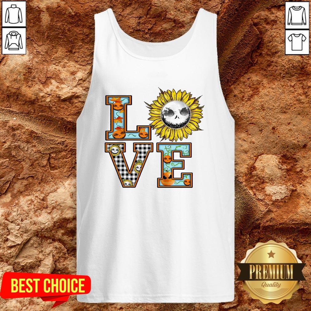 Love Sunflower Jack Skellington Flower Shirt