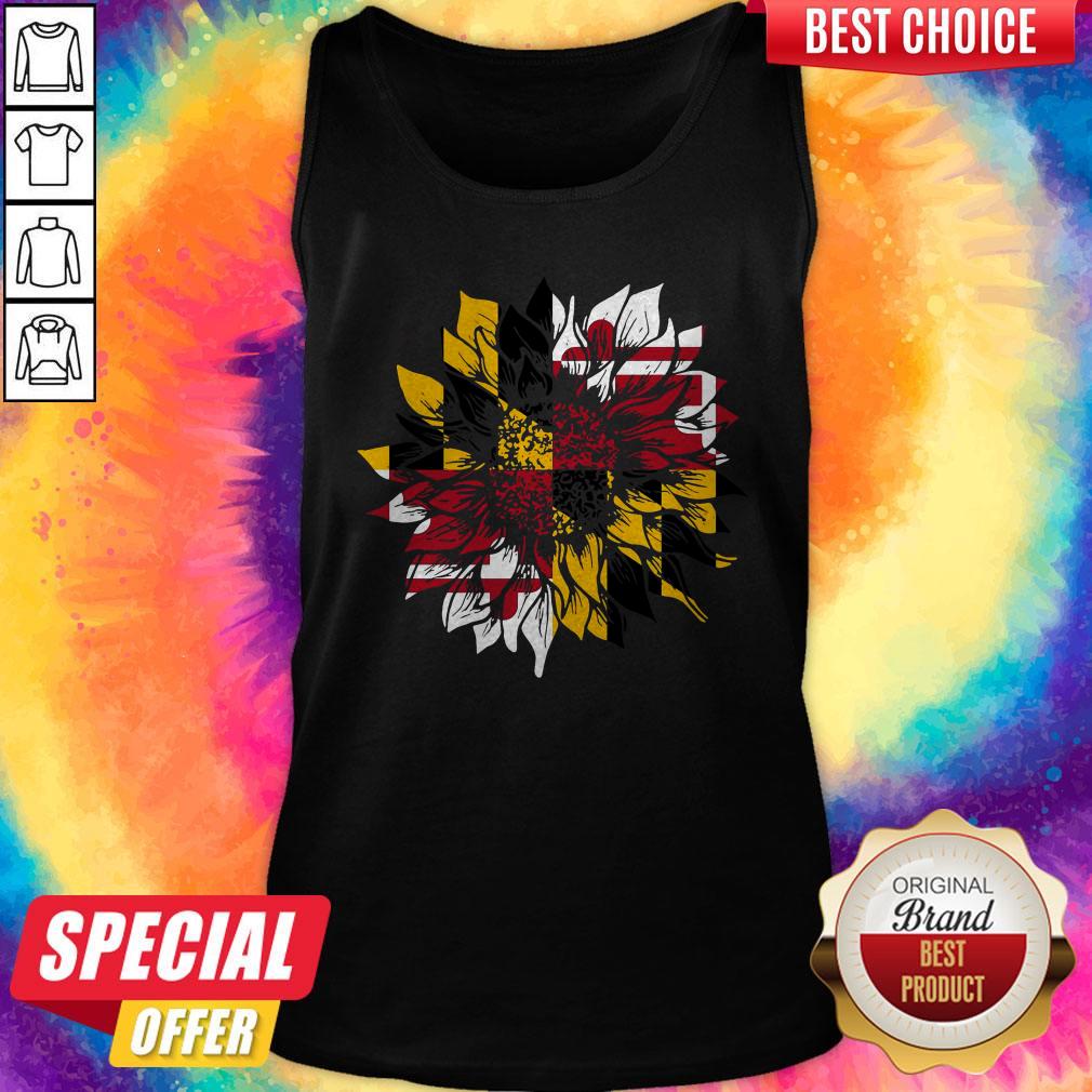 Love Sunflower Maryland Flag Shirt