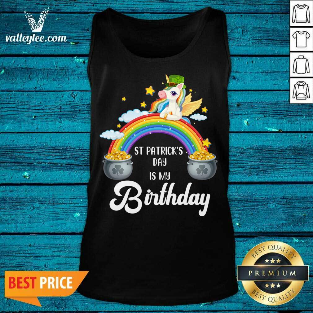 Lovely Birthday St Patricks Day Unicorn With Rainbow Shirt