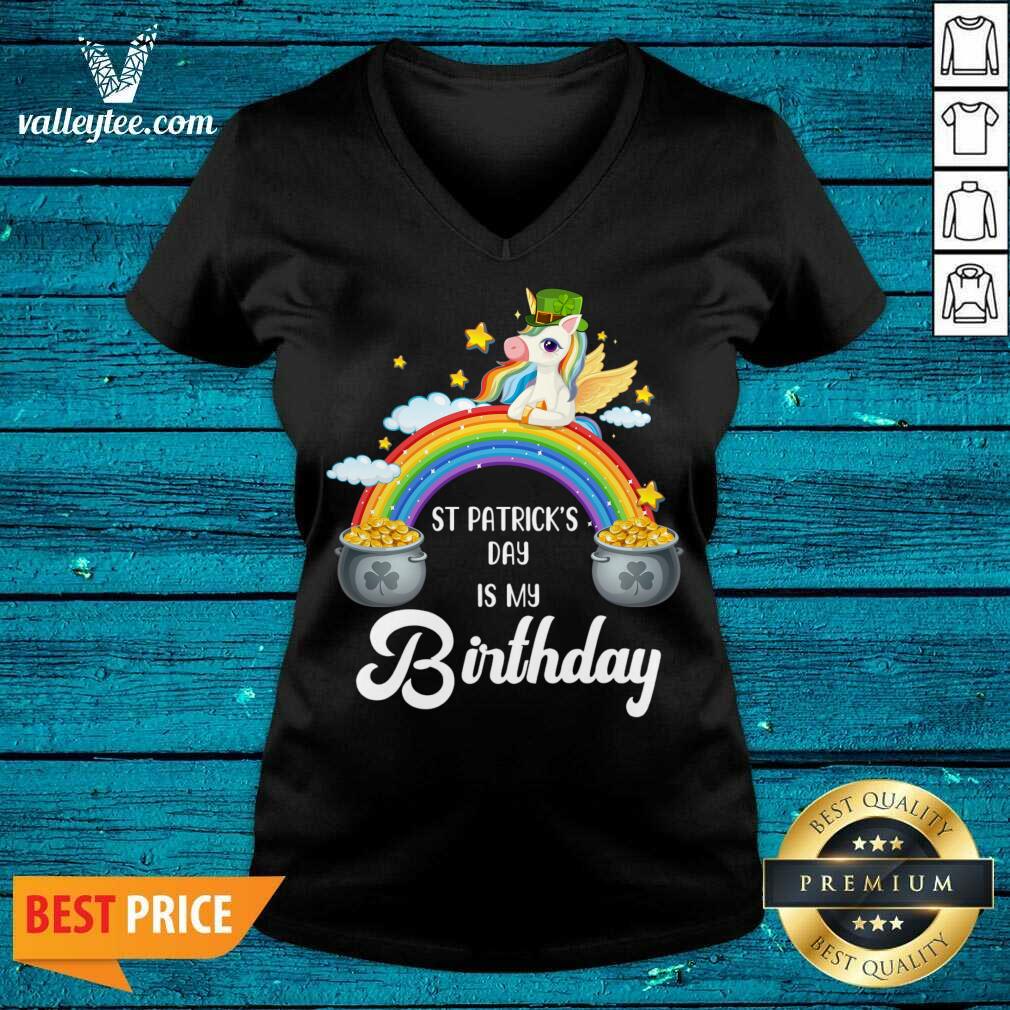 Lovely Birthday St Patricks Day Unicorn With Rainbow Shirt