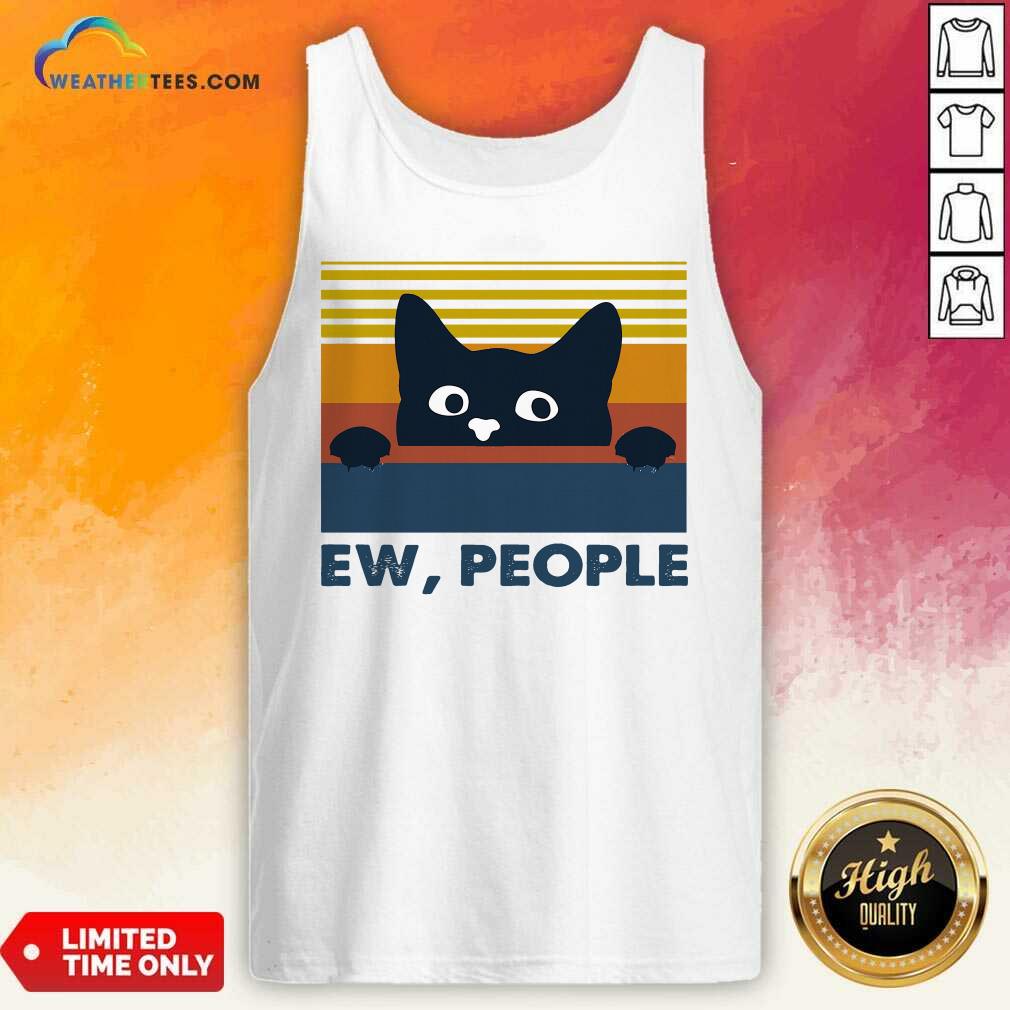 Lovely Black Cat Ew People Vintage Retro Shirt
