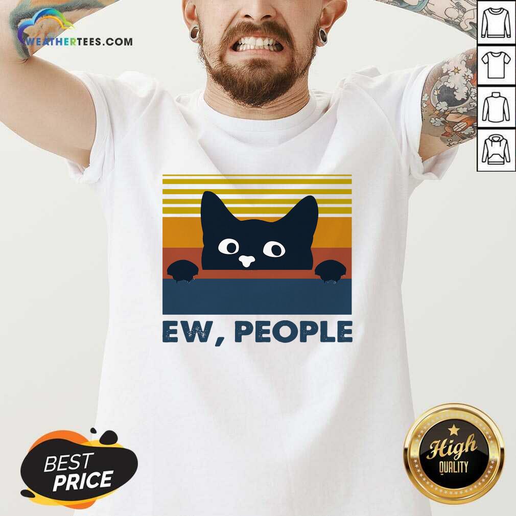 Lovely Black Cat Ew People Vintage Retro Shirt