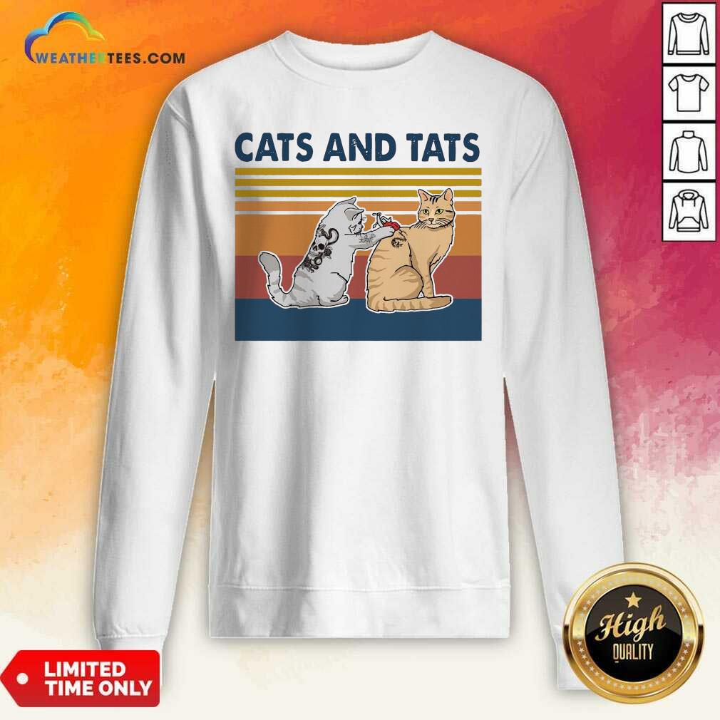 Lovely Cats And Tats Tattoo Vintage Retro Shirt