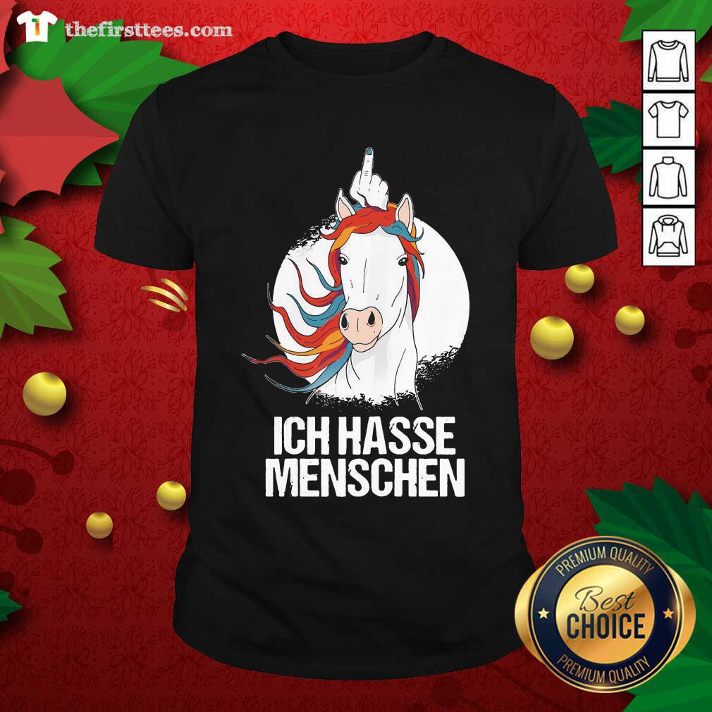 Lovely Ich Hasse Menschen Mittelfinger Cooles Horse Shirt