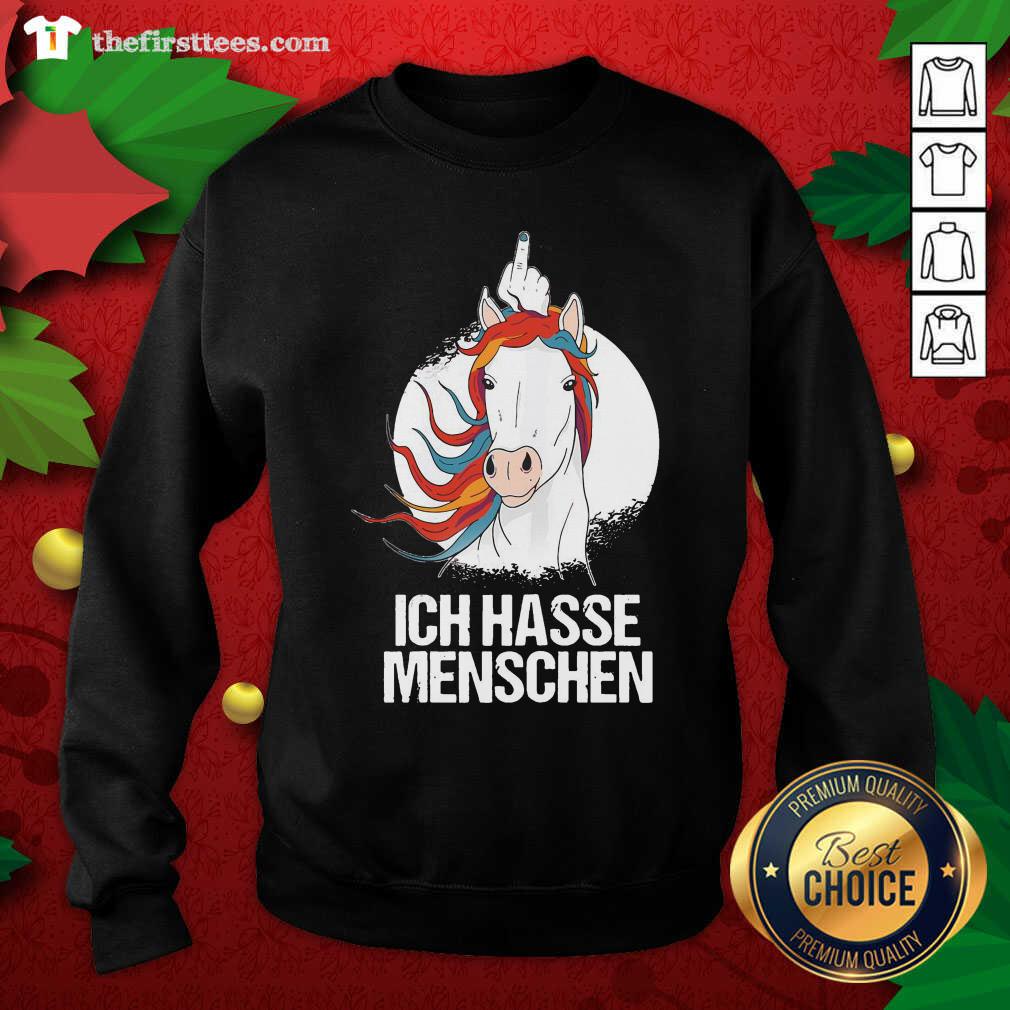 Lovely Ich Hasse Menschen Mittelfinger Cooles Horse Shirt