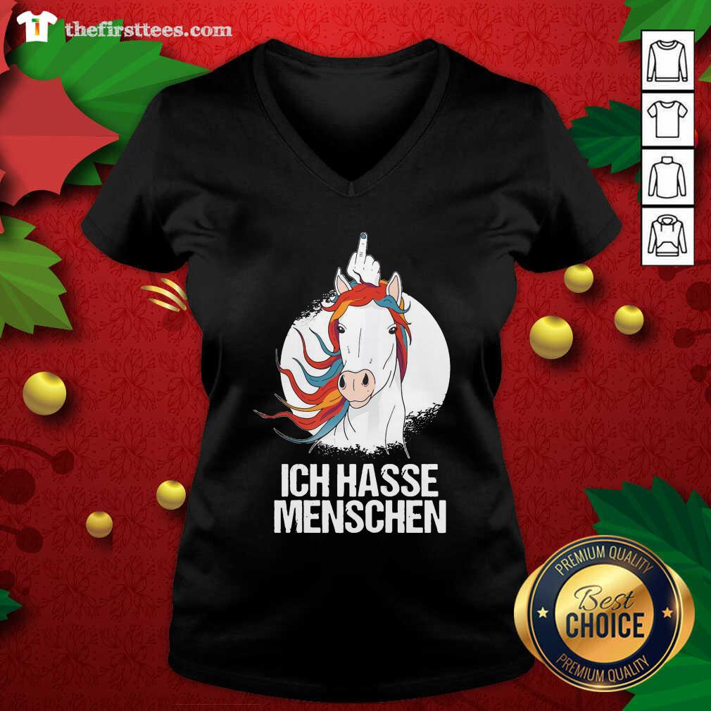 Lovely Ich Hasse Menschen Mittelfinger Cooles Horse Shirt