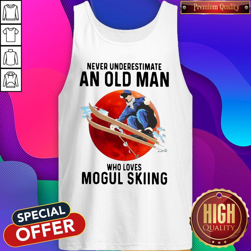 Lovely Never Underestimate An Old Man Who Loves Mogul Skiing Sunset Shirt