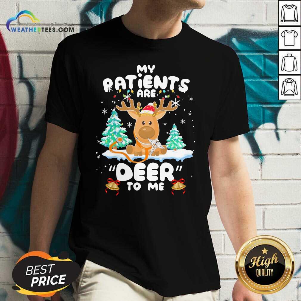 Lovely Reindeer My Patients Are Beer To Me Christmas Shirt