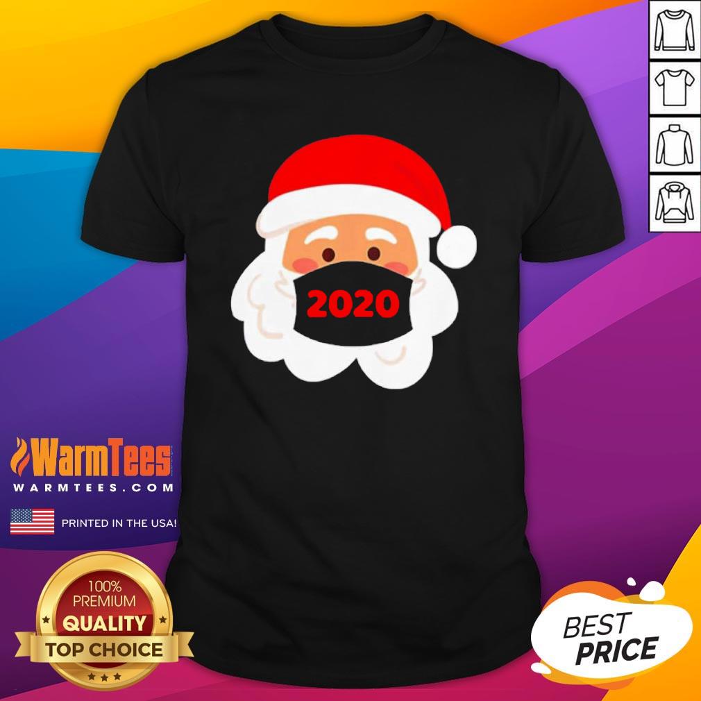 Lovely Santa Claus Face Mask Christmas 2020 Shirt