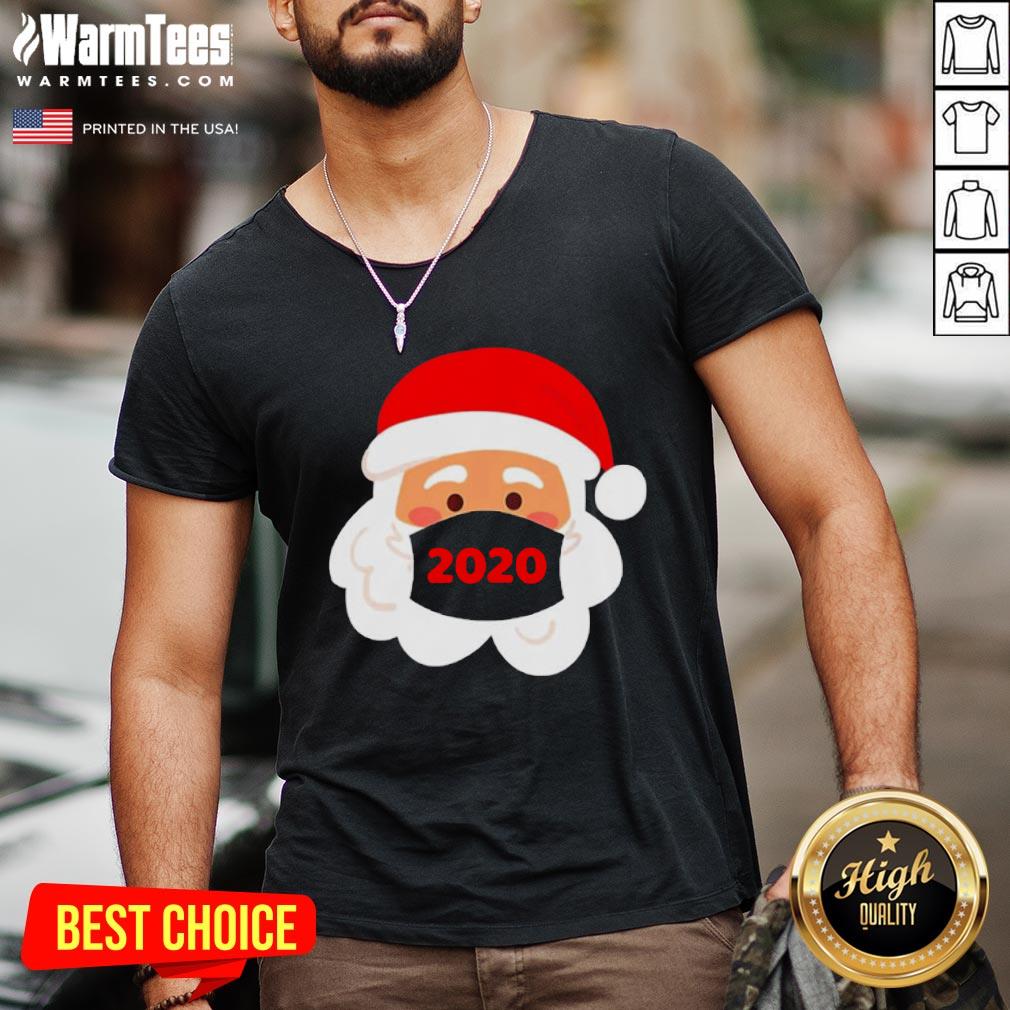 Lovely Santa Claus Face Mask Christmas 2020 Shirt