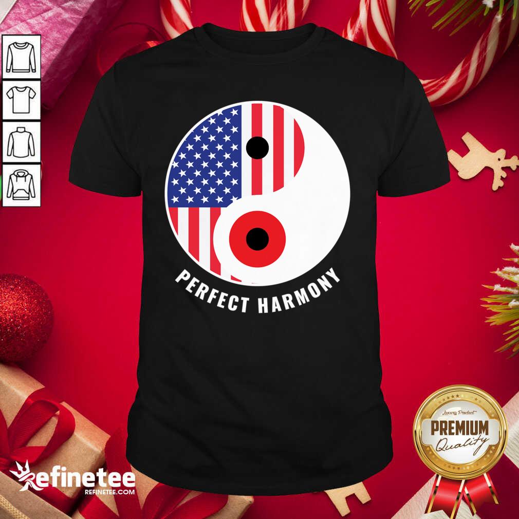 Lovely USA Japan Ying Yang Heritage For Proud Japanese American Shirt