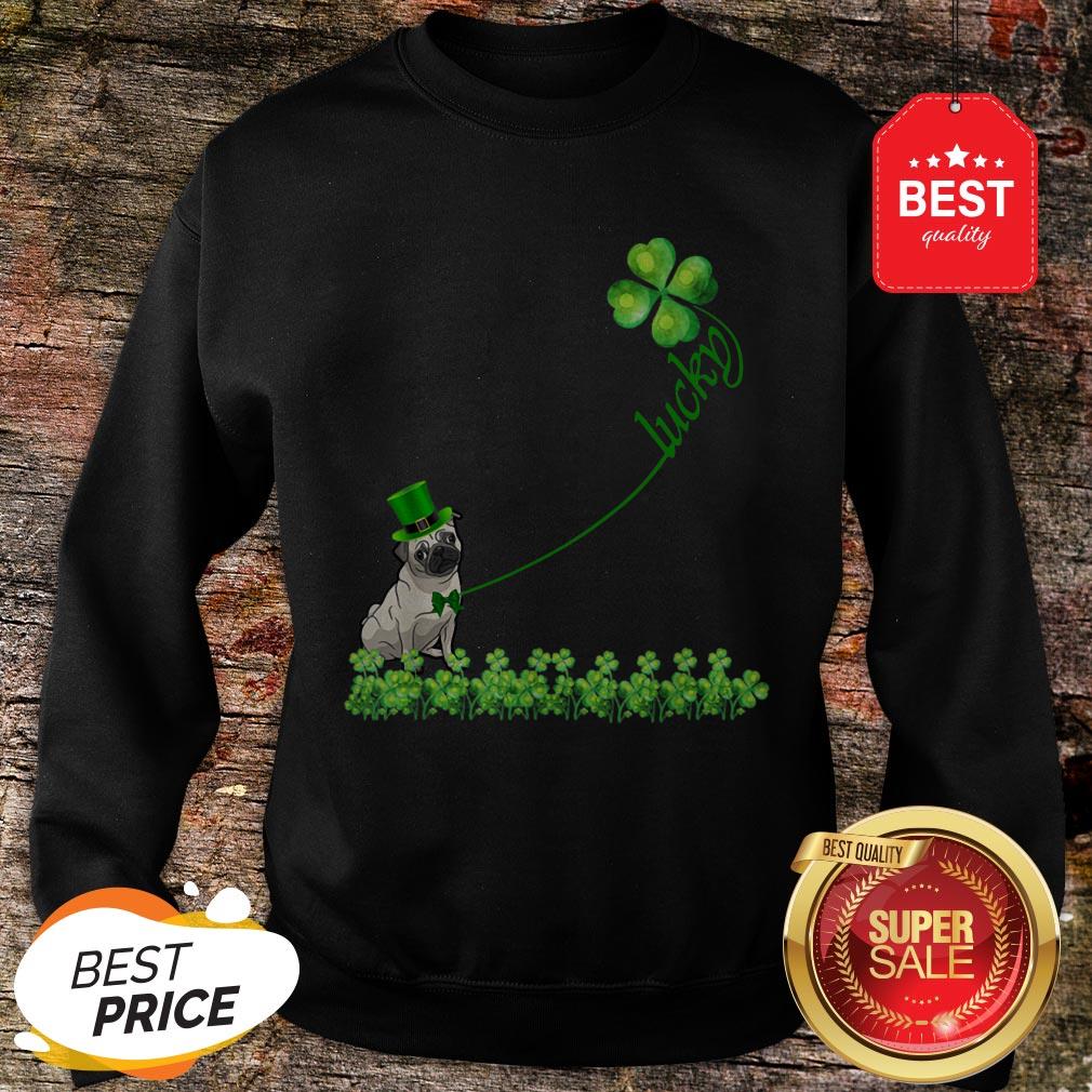 Lucky Saint Puggle Dog Shamrock St Patrick Day T-Shirt