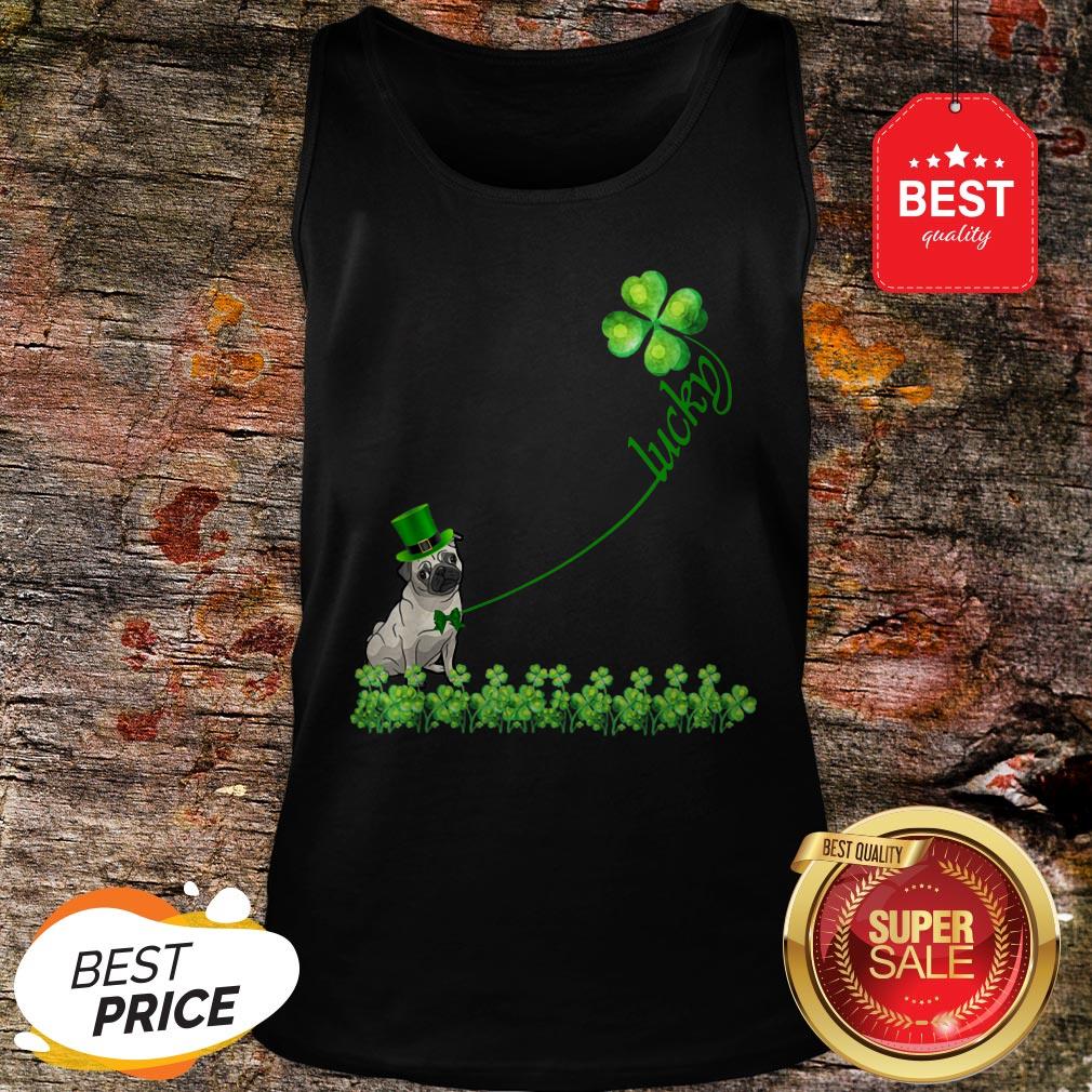 Lucky Saint Puggle Dog Shamrock St Patrick Day T-Shirt