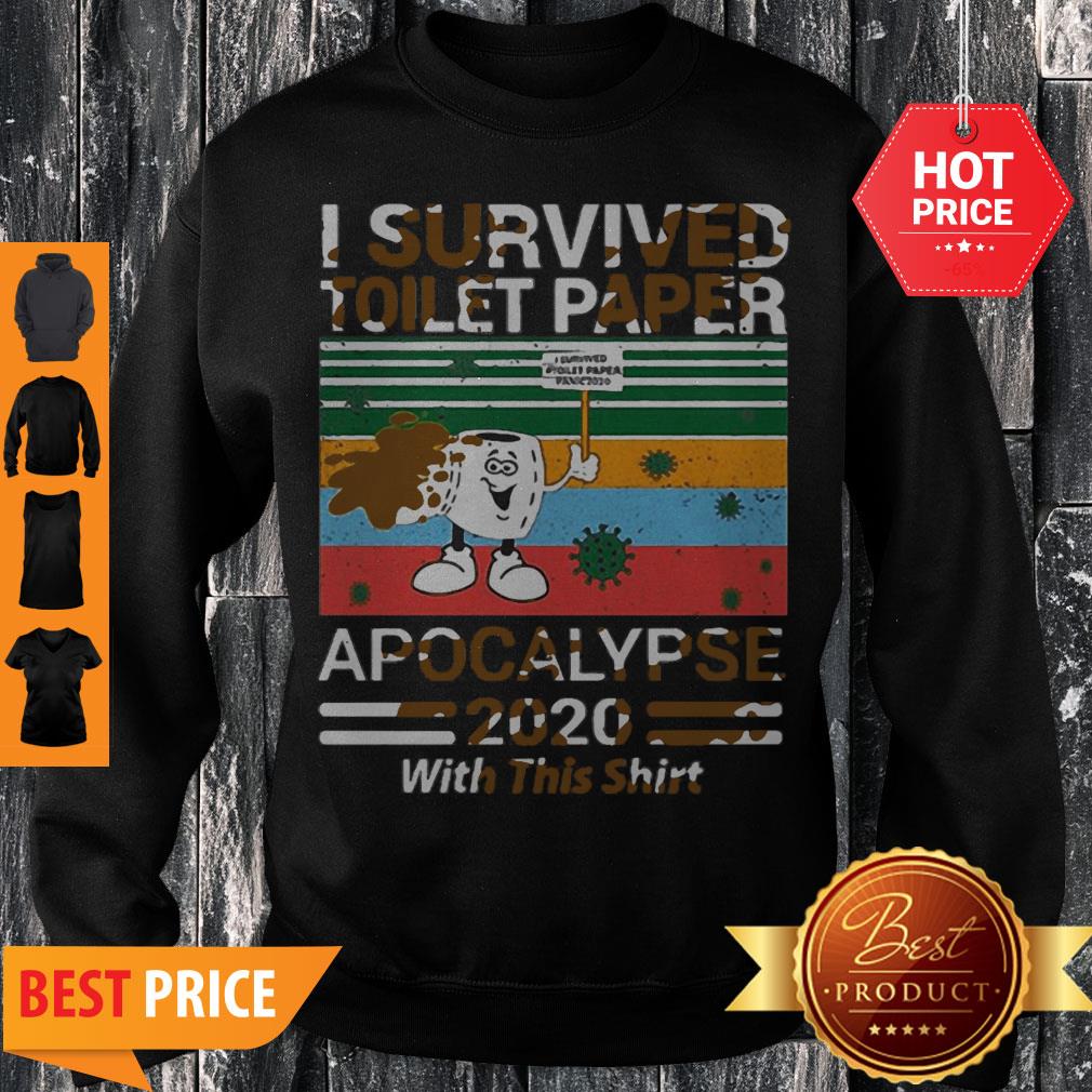 Vintage I Survived Toilet Paper Panic 2020 Apocalypse 2020 With This Shirt
