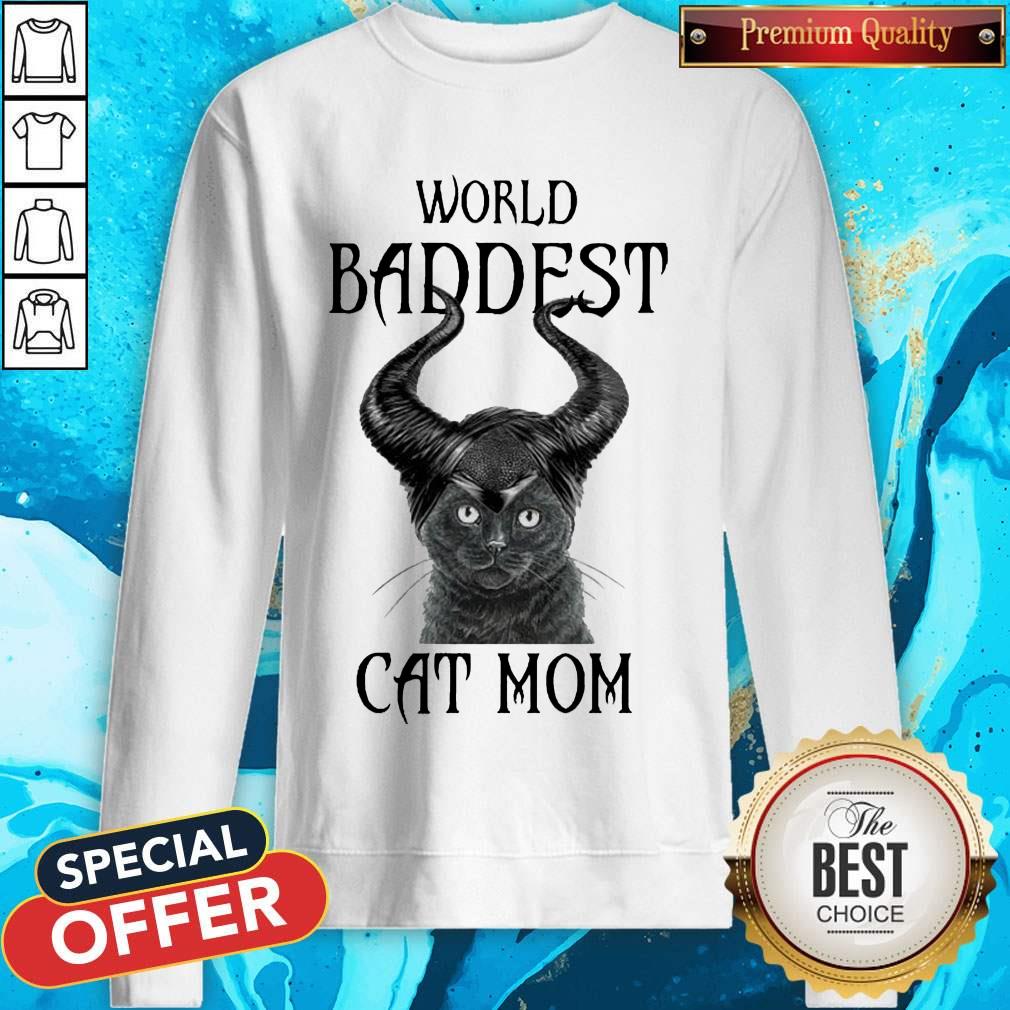 Maleficent Cat World Baddest Cat Mom Shirt