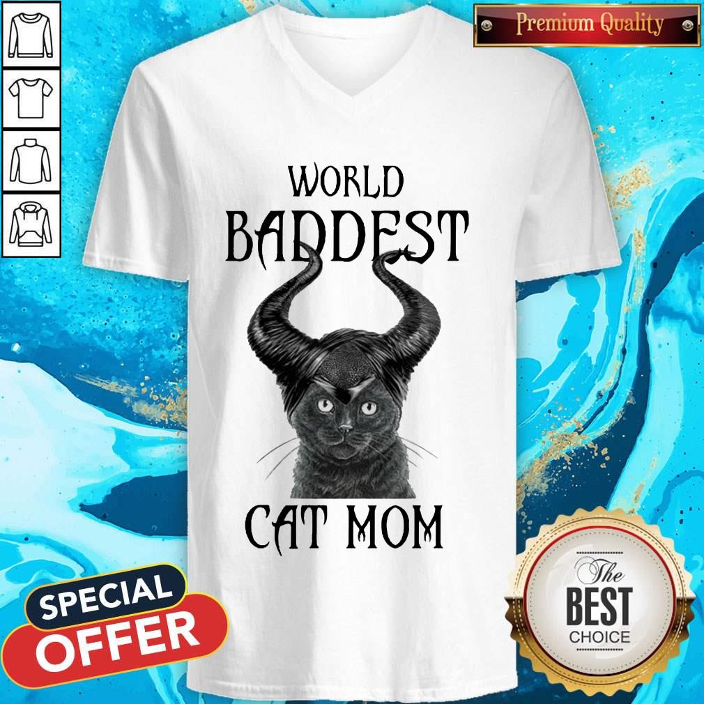 Maleficent Cat World Baddest Cat Mom Shirt