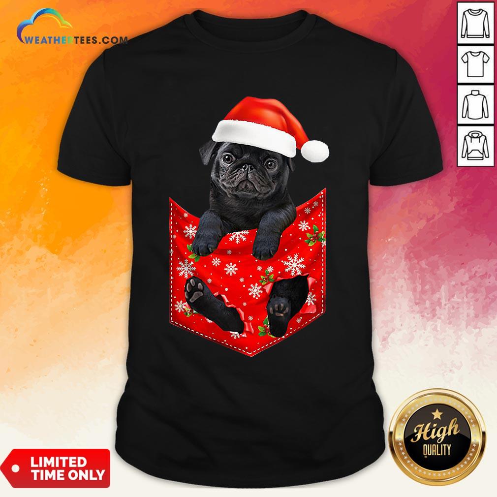 Mama Santa Pug Merry Christmas Shirt