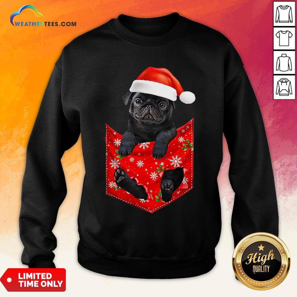 Mama Santa Pug Merry Christmas Shirt